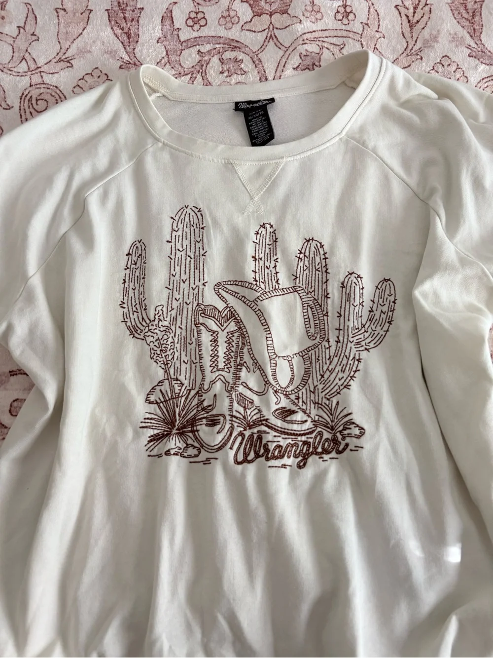 Wrangler White Short-Sleeve Crew Graphic Pullover